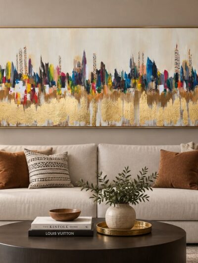 Urban Symphony – Contemporary Abstract Cityscape Wall Art